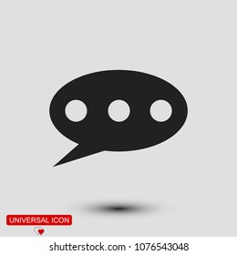 Speech bubbles icon, stock vector illustration flat design style