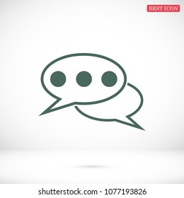 Speech bubbles icon, stock vector illustration flat design style
