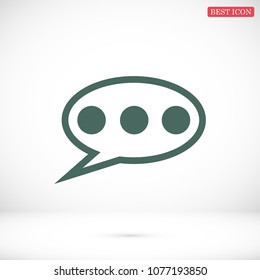 Speech bubbles icon, stock vector illustration flat design style