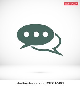 Speech bubbles icon, stock vector illustration flat design style