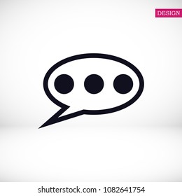 Speech bubbles icon, stock vector illustration flat design style