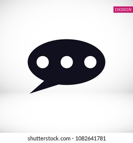 Speech bubbles icon, stock vector illustration flat design style