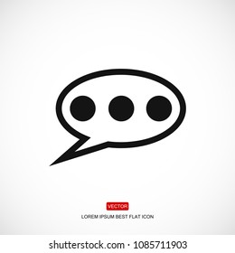 Speech bubbles icon, stock vector illustration flat design style