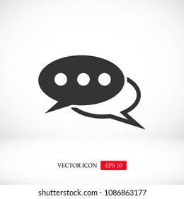 Speech bubbles icon, stock vector illustration flat design style