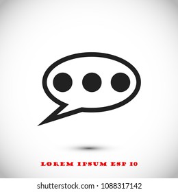 Speech bubbles icon, stock vector illustration flat design style