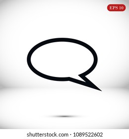 Speech bubbles icon, stock vector illustration flat design style