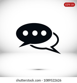 Speech bubbles icon, stock vector illustration flat design style