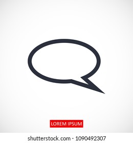 Speech bubbles icon, stock vector illustration flat design style