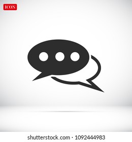 Speech bubbles icon, stock vector illustration flat design style