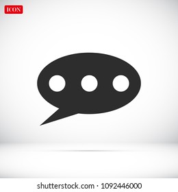 Speech bubbles icon, stock vector illustration flat design style