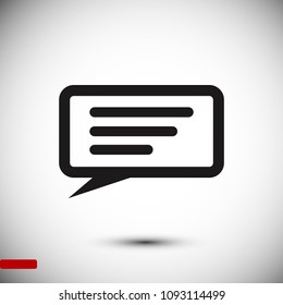 Speech bubbles icon, stock vector illustration flat design style