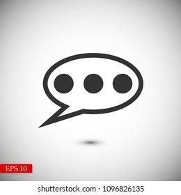 Speech bubbles icon, stock vector illustration flat design style