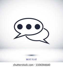 Speech bubbles icon, stock vector illustration flat design style