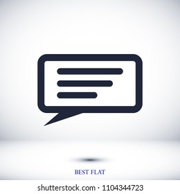 Speech bubbles icon, stock vector illustration flat design style