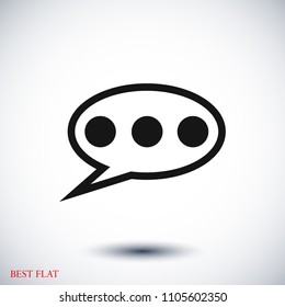 Speech bubbles icon, stock vector illustration flat design style