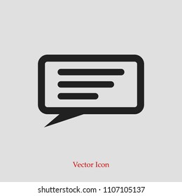 Speech bubbles icon, stock vector illustration flat design style