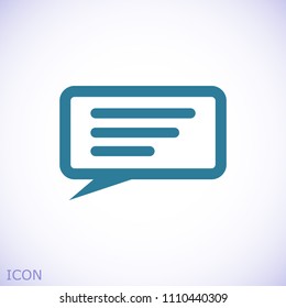 Speech bubbles icon, stock vector illustration flat design style
