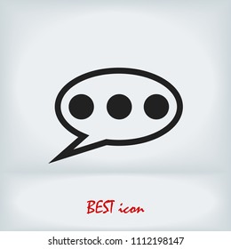 Speech bubbles icon, stock vector illustration flat design style
