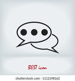 Speech bubbles icon, stock vector illustration flat design style