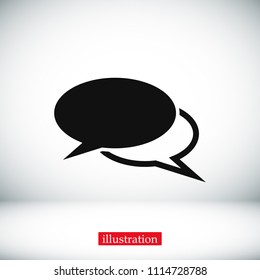 Speech bubbles icon, stock vector illustration flat design style