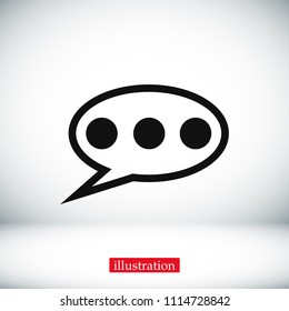 Speech bubbles icon, stock vector illustration flat design style