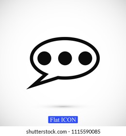Speech bubbles icon, stock vector illustration flat design style