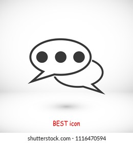 Speech bubbles icon, stock vector illustration flat design style