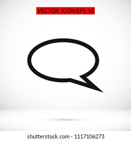 Speech bubbles icon, stock vector illustration flat design style