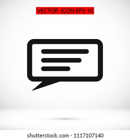 Speech bubbles icon, stock vector illustration flat design style