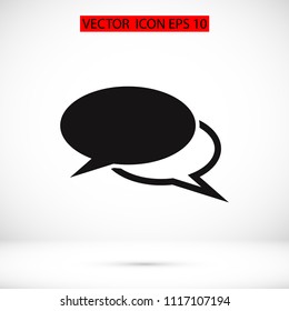 Speech bubbles icon, stock vector illustration flat design style