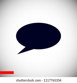 Speech bubbles icon, stock vector illustration flat design style