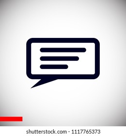 Speech bubbles icon, stock vector illustration flat design style