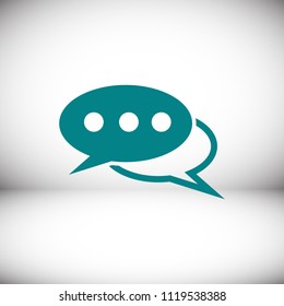 Speech bubbles icon, stock vector illustration flat design style