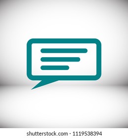 Speech bubbles icon, stock vector illustration flat design style