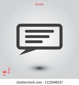 Speech bubbles icon, stock vector illustration flat design style
