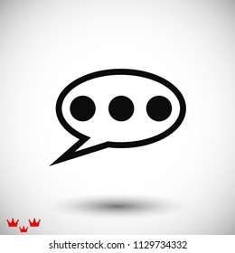 Speech bubbles icon, stock vector illustration flat design style