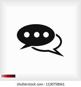 Speech bubbles icon, stock vector illustration flat design style