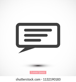 Speech bubbles icon, stock vector illustration flat design style