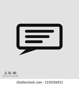 Speech bubbles icon, stock vector illustration flat design style