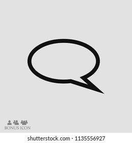 Speech bubbles icon, stock vector illustration flat design style