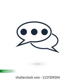 Speech bubbles icon, stock vector illustration flat design style