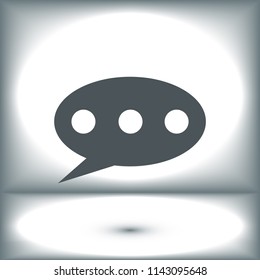 Speech bubbles icon, stock vector illustration flat design style