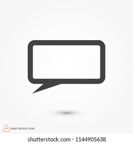 Speech bubbles icon, stock vector illustration flat design style