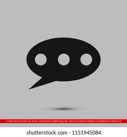 Speech bubbles icon, stock vector illustration flat design style