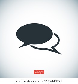 Speech bubbles icon, stock vector illustration flat design style