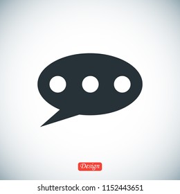 Speech bubbles icon, stock vector illustration flat design style