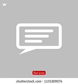 Speech bubbles icon, stock vector illustration flat design style