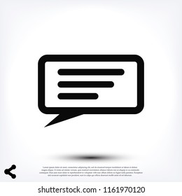 Speech bubbles icon, stock vector illustration flat design style