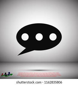 Speech bubbles icon, stock vector illustration flat design style