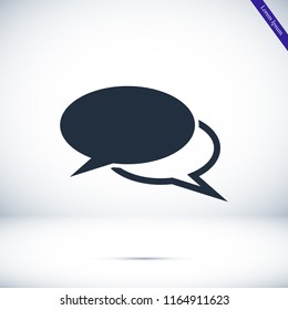 Speech bubbles icon, stock vector illustration flat design style